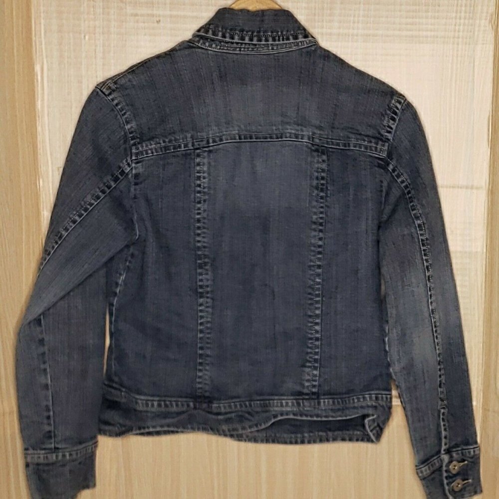 Chico's Platinum Womens Blue Denim Jacket Small - Picture 2 of 7
